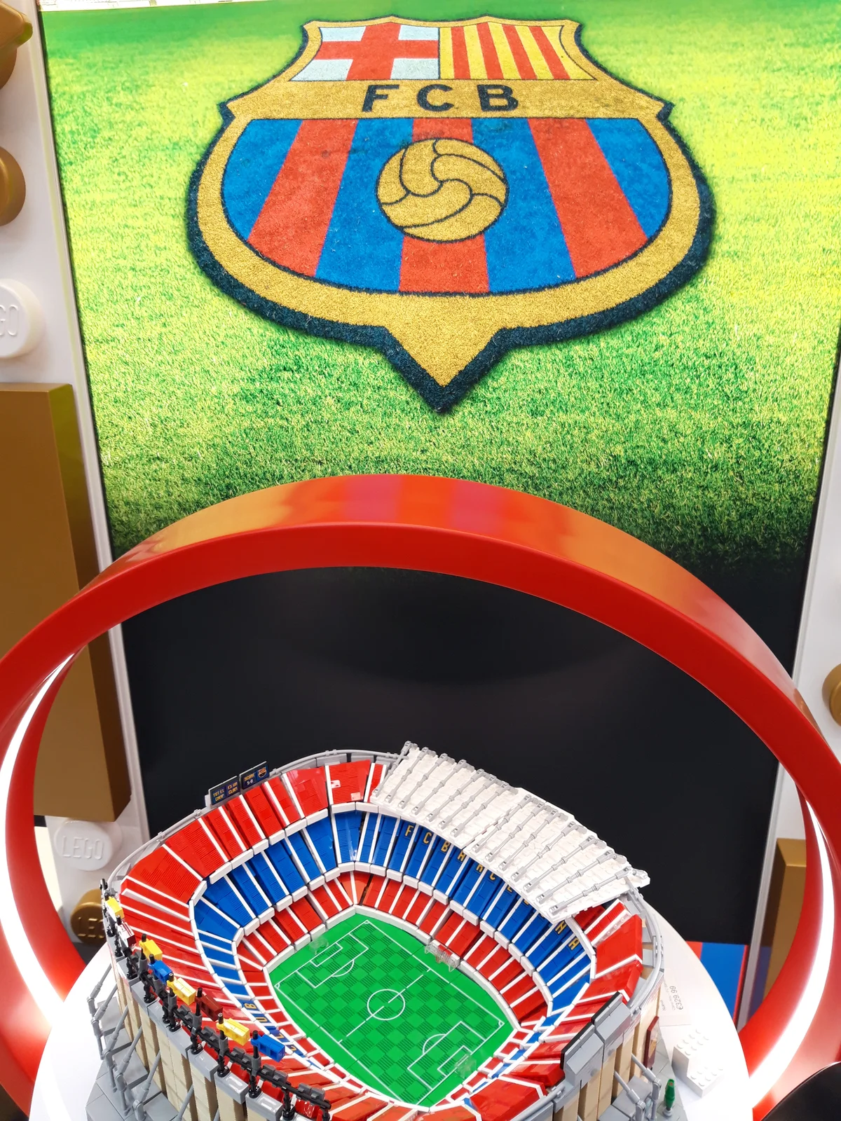 Camp Nou stadium made by LEGO® in the store in Barcelona